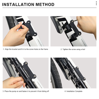 RIDERACE Tire Air Pump Bike Air Inflator Foot Portable Lightweight Hand Air Pumps for Schrader Presta Valve bicycle Accessories