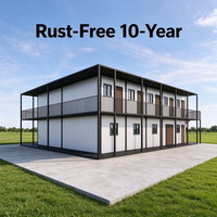 Maison conteneur DDP à bas prix en acier léger de 20 pieds, à montage rapide, pour habitation, bureau portable, ou dortoir de personnel de construction
