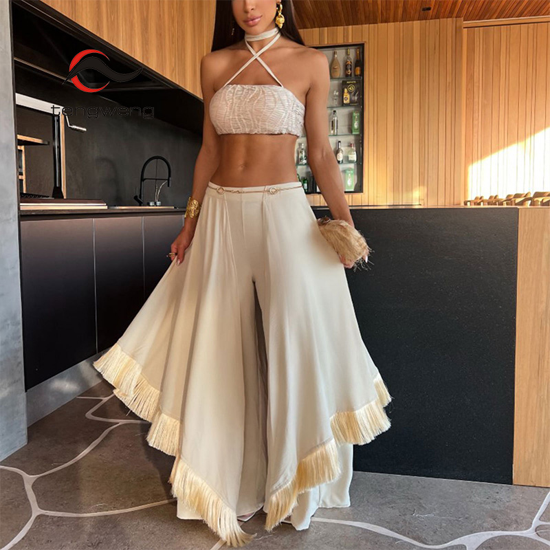 White Sexy Pant Suits - Elegant 2 Piece Sets for Women