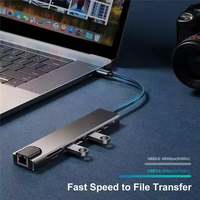 Estación de Conexión USB C 8 en 1 Todo en Uno con HDMI 4K, RJ45 Ethernet, Lector de Tarjetas SD y TF, USB 3.0 con 100W PD para MacBook, Laptop y PC