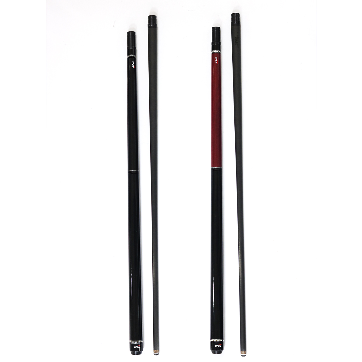 火山クラブYFENキュー YFEN Carbon Shaft & Maple Butt Pool Cue Stick - 3PC Jump