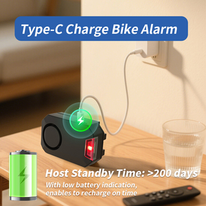 Không Dây Xe Đạp Chống Trộm Báo Động Điều Khiển Từ Xa 135dB Không Thấm Nước An Ninh Thông Minh Khóa USB Có Thể Sạc Lại Động Cơ Xe Đạp Báo Động - Product Image 4
