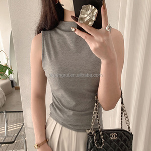 Best Quality Casual Versatile Crew Neck Sleeveless <b>Slim</b> Fit Pullover Regular Tank Tops Breathable Anti-Pilling 100% Polyester - Product Image 4