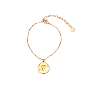 Bracciale Angelina con ciondolo a forma di animale in acciaio inossidabile placcato oro per donna, gioiello alla moda, accessorio di tendenza. - Product Image 1