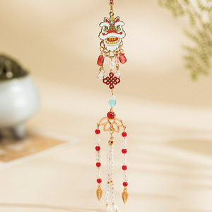 Accesorios para falda con diseño de cara de caballo, adorno frontal para mujer, colgante tradicional, borla para el pelo estilo Hanfu y cheongsam. - Product Image 2