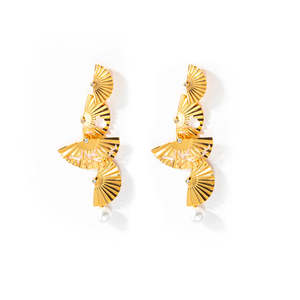 Pendientes de Moda con Baño de Oro PVD, Acero Inoxidable 316L, Joyería Sostenible y Resistente - Product Image 1