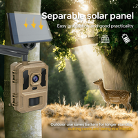 Caméra de chasse SENSVISION 4G avec capteur CMOS sans fil, vision nocturne sans éclairs, étanche jusqu'à 66-98 pieds, avec panneau solaire