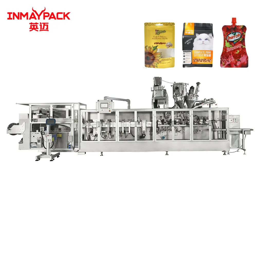 Doypack-máquina de embalaje de bolsas prefabricadas, máquina de llenado y sellado Horizontal de salsas líquidas y jugos