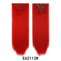 Extensions capillaires synthétiques à clips, lot de six pièces, collection 2026, vente chaude