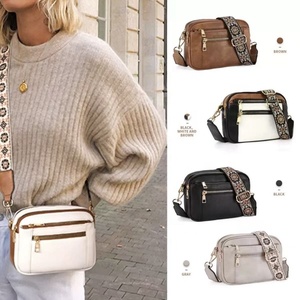 Cute White Cow Leopard Animal Print Women Crossbody <strong>Bumbag</strong> With Small Pouch Nylon Large Capacity Sling Bag for Travel Trips - Product Image 3