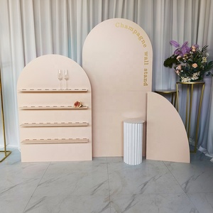 Présentoir mural à <span class=keywords><strong>champagne</strong></span> pour fête de mariage personnalisé, support mural pour décoration de fête, mariage et événement - Product Image 1