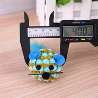 Jouet pour chat en peluche durable et résistant aux morsures, souris interactive multicolore à plumes pour chats d'intérieur et multi-chats