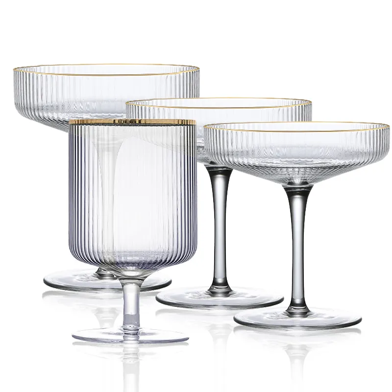 Amazon Hot Sale Premium Quality 160 200ml Bar Glassware Ice Cream Dessert Milkshake cups Glass Martini Glass Cocktail Glasses