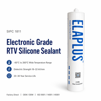 Elaplus Mastic silicone thermiquement conducteur Transparent/Noir 300ml pour collage de plaques Anti-Corrosion Résistance au volume LED