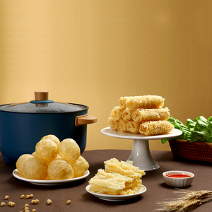 HACCP Ensemble de trois délicieux végétariens Bâtonnets de caillé de haricots Frit Boule de gluten Caillé de haricots frits Caillé de haricots Produits à base de haricots - Product Image 2