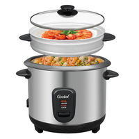 Cuiseur à riz droit en acier inoxydable, appareil électrique de luxe, cuiseur vapeur d'usine, 1,8 l