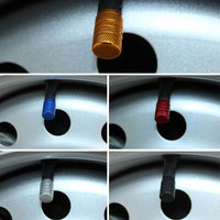Capuchons de valve de pneu de voiture argentés, style moleté, en aluminium, pour tiges de valve de roue, accessoires universels