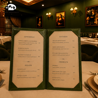 Menu de restaurant haut de gamme, menu de bar gastronomique, couvertures de menu de luxe, cartes de menu personnalisées, dossiers de menu avec logo personnalisé