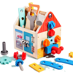 Ensemble Outils En Bois Pour Enfants - Kit Jouets Éducatif Construction 6 Ans+