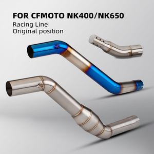 สำหรับรถมอเตอร์ไซค์ <span class=keywords><strong>CFMOTO</strong></span> NK400 NK650 <span class=keywords><strong>NK</strong></span> <span class=keywords><strong>650</strong></span> ชุดดัดแปลงระบบท่อไอเสีย ท่อเก็บเสียงแบบสวมใหม่ พร้อมท่อเชื่อมข้อศอกขนาด 51 มม. ท่อข้อศอกกลาง - Product Image 2