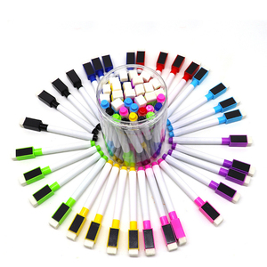 Marqueur effaçable à sec à faible odeur <span class=keywords><strong>Pointe</strong></span> <span class=keywords><strong>fine</strong></span> 8 couleurs Paquet de 32 tubes en plastique - Product Image 1