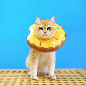 Collar Cono para Mascotas V284 Ajustable de Fibra de Poliéster y Algodón, Tipo Donut, Suave, Tipo Elizabethano, para Gatos, para Protección y Curación de Heridas - Product Image 5