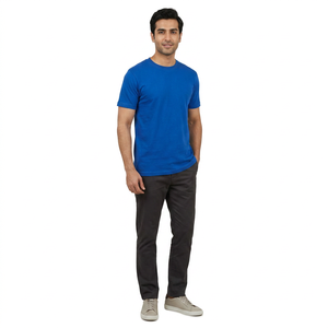 T-shirts pour hommes de couleur personnalisée, broderie de haute qualité, logo imprimé, design décontracté, vêtements d'été, t-shirts vierges 100% coton pour hommes - Product Image 1