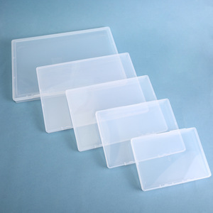 Transparent Plastic <b>Storage</b> <b>Box</b> Rectangle B0 Series Covered Desktop Organizer for <b>Documents</b> Jewelry Electronics Parts - Product Image 1