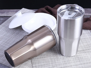 Taza de viaje aislada de vacío de acero inoxidable de doble pared de 30 oz con venta de <span class=keywords><strong>Amazon</strong></span> con tapa a prueba de fugas y paja - Product Image 2