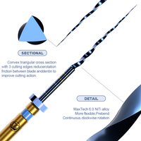 Instrumentos de Endodoncia AI-UB NiTi Activados por Calor, Originales de EE. UU., para Conductos Radiculares, 25 mm, 10 Juegos en Caja