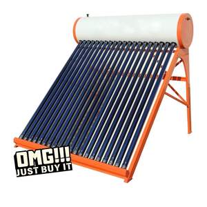 خزان مياه بأنبوب مفرغ من الفولاذ المقاوم للصدأ لسعة كبيرة غير مضغوط نظام شمسي غير مضغوط للاستخدام في المرآب الخارجي - Product Image 1