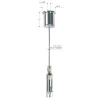 Accessoires de quincaillerie pour lampes 1.2mm 304 Câble en acier inoxydable Laiton Deux trous Pince à câble Kit de suspension