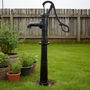 Bomba de agua manual rústica de hierro fundido de 15.7 x 9.4 x 53.1 pulgadas para riego de jardín, patio y granja, 1/2 pulgada - Product Image 2