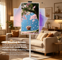 Téléviseur intelligent mobile multi-scénarios de 23,8 pouces FHD IPS Android 10/13 avec angle d'inclinaison réglable, anti-reflet, tactile capacitif multipoint