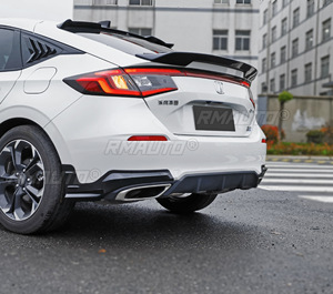 For Honda Civic Hatchback 11th Gen 2023 Body Kit Rear Bumper <b>Splitters</b> Diffuser Carbon Fiber Look Mugen Style Car Accessories - Product Image 3