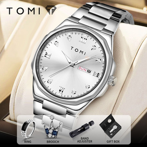 นาฬิกาข้อมือผู้ชาย OEM TOMI <span class=keywords><strong>309</strong></span> หรูหรา กันน้ำ พร้อมกล่อง แหวน ตัวล็อคสาย ชุดปรับสาย นาฬิกาแฟชั่นสปอร์ตสำหรับผู้ชาย - Product Image 4