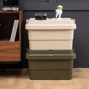 Caja de almacenamiento apilable para exteriores, impermeable, para acampar, senderismo, portador de carga, organizador de maletero de coche para cocinar, comestibles de viaje - Product Image 4