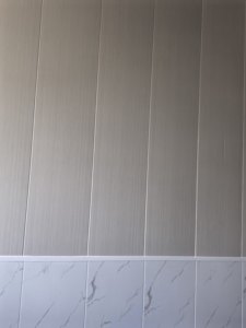 Pannello in PVC Rigido per Pareti e Soffitti 3D Grigio Dorato Moderno Classico Floreale Impermeabile per Bagno e Scale - Product Image 2