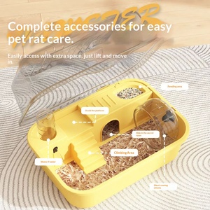 Nouvelle Cage pour Hamster Provenant du Fabricant, Château <span class=keywords><strong>d</strong></span>'Intérieur pour Hamster avec Fenêtre Panoramique en Acrylique, Pack Complet pour Petits Animaux - Product Image 3