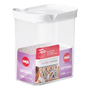 Barattolo <b>plastica</b> (1,6Lt) OPTIMA DRY STORAGE Bianco N1142100 - Product Image 1