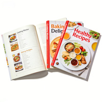 Cetak Buku Resep Makanan/ Buku Masakan/ Menu Restoran dengan Sampul Keras Warna Kustom Pabrik, Kertas Offset, dan Laminasi Film