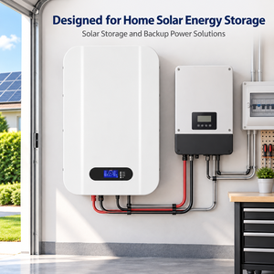 แบตเตอรี่โซลาร์เซลล์สำหรับบ้าน 51.2V 100Ah ระบบกักเก็บพลังงานแบบติดผนัง 5.12kWh ดีไซน์บางเฉียบสำหรับสำรองไฟบ้าน - Product Image 1