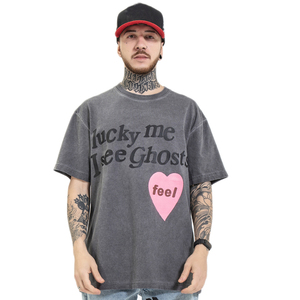 Camiseta Casual de Verano para Hombre, Cuello Redondo, Impresión Personalizada con Logotipo, Diseño Hip Hop Rock, Estilo Pesado - Product Image 3