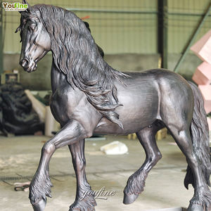 Youfine รูปปั้นม้าประดับรูปม้าทำจากทองสัมฤทธิ์ขนาดชีวิตเดินได้ - Product Image 6