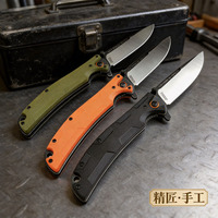Couteau pliant de chasse, de pêche et de camping portable pour l'extérieur, avec manche en plastique haute dureté et lame en acier 7CR13MOV