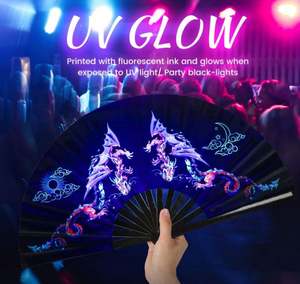 Abanico Plegable de Bambú, Abanico de Papel Ecológico con Pintura Ecológica para Decoración del Hogar, Festivales de Año Nuevo y Regalos Empresariales - Product Image 5