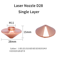 Cabezal de corte de boquilla láser de doble capa de fibra 4,5 5,0 de doble capa para máquina láser-nueva condición
