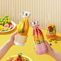 Draagbare Huishoudelijke Draadloze Fruitmengmachine Multifunctionele 380Ml Capaciteit Roestvrij Staal Usb Voor Gebruik Buitenshuis Rv