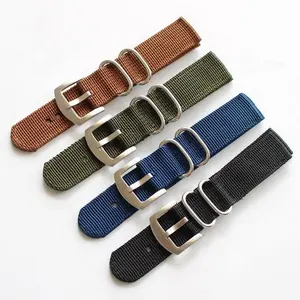 Blauw Bruin Groen Zwart Vegetarisme Verwisselbare Horloges Pols Riem 20Mm 22Mm 24Mm Nylon Horlogebandje