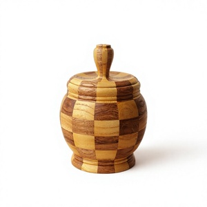 Wooden Storage Jar Wooden Lid Classic Design Durable Eco-Friendly Multifunction 250mL Spice <b>Container</b> for Kitchen Countertop - Product Image 5